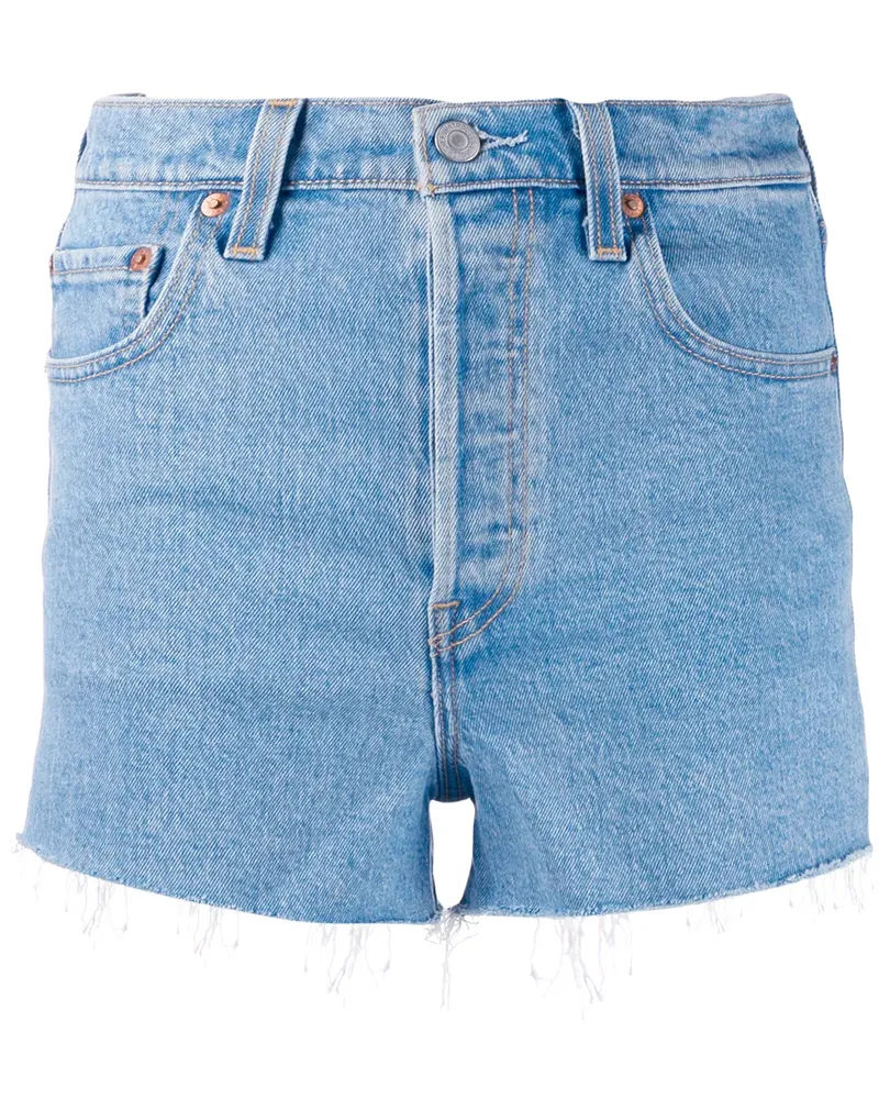 Levi's Ausgefranste Jeansshorts - Blau Blau