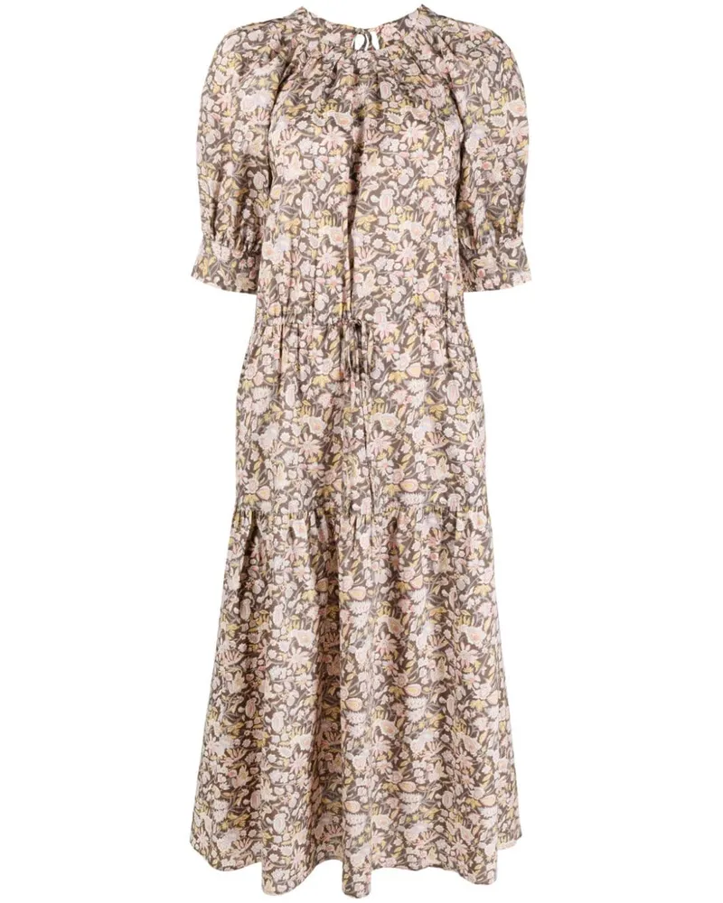 Ralph Lauren Popeline-Kleid mit Blumen-Print - Nude Nude