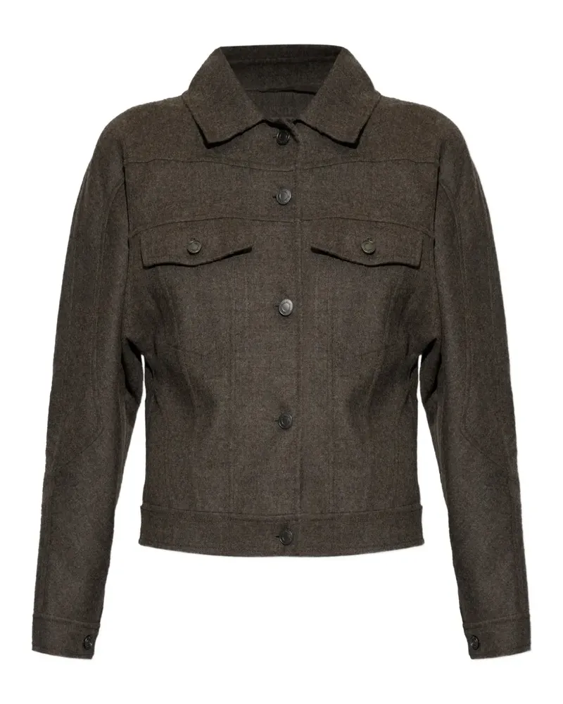 Max Mara Trucker-Jacke aus Filz - Braun Braun