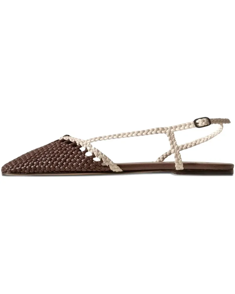 HEREU Flache Ronda Slingback-Pumps - Braun Braun