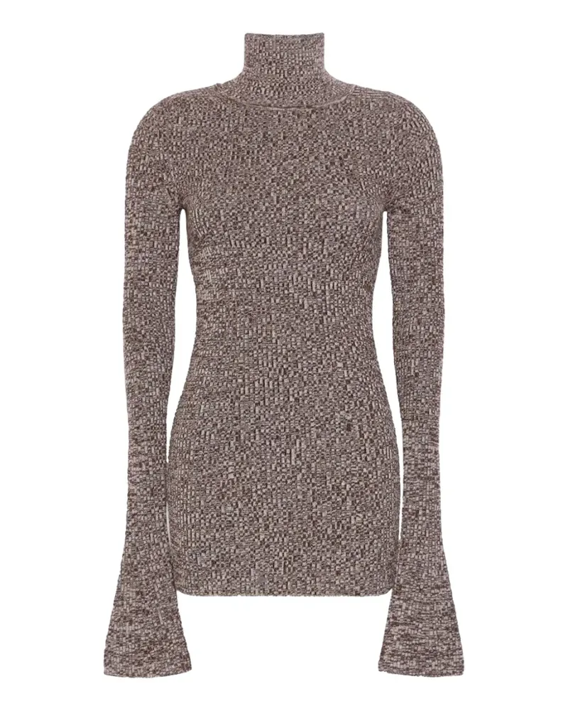 SPORTMAX high-neck flared-sleeve sweater - Braun Braun
