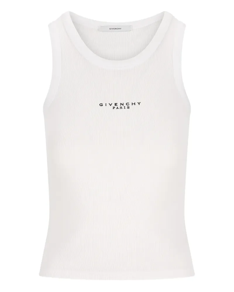 Givenchy logo ribbed tank top - Weiß Weiß