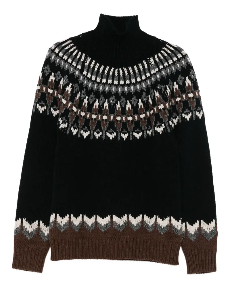 Dondup Pullover mit Fair-Isle-Muster - Schwarz Schwarz