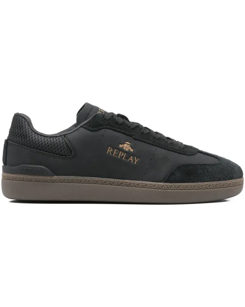 Replay Pyper lace-up leather sneakers - Schwarz Schwarz