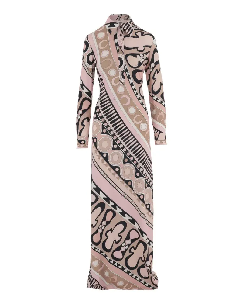 Emilio Pucci Soleil-print chemisier dress - Rosa Rosa