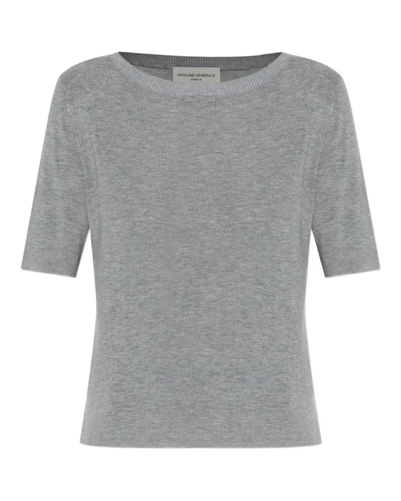 Officine Generale T-Shirt mit rundem Ausschnitt - Grau Grau