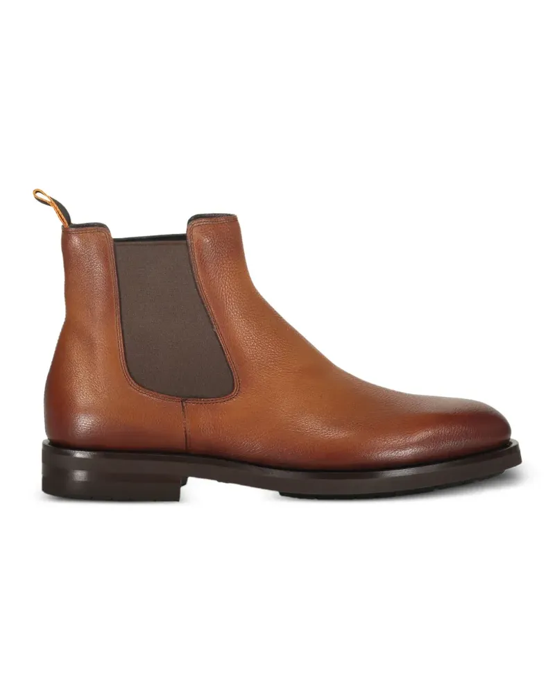 Santoni elasticated-side chelsea boots - Braun Braun