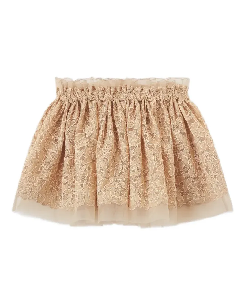 Ermanno Scervino lace embroidered skirt - Nude Nude
