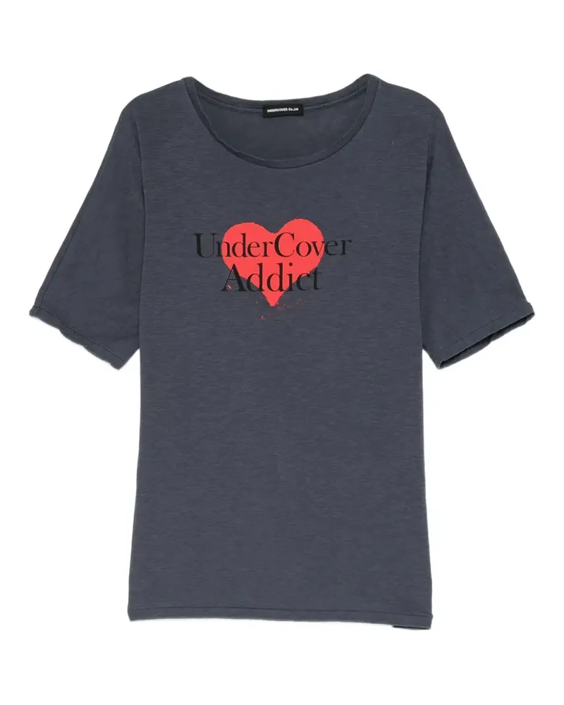 Undercover T-Shirt mit Herz-Print - Grau Grau