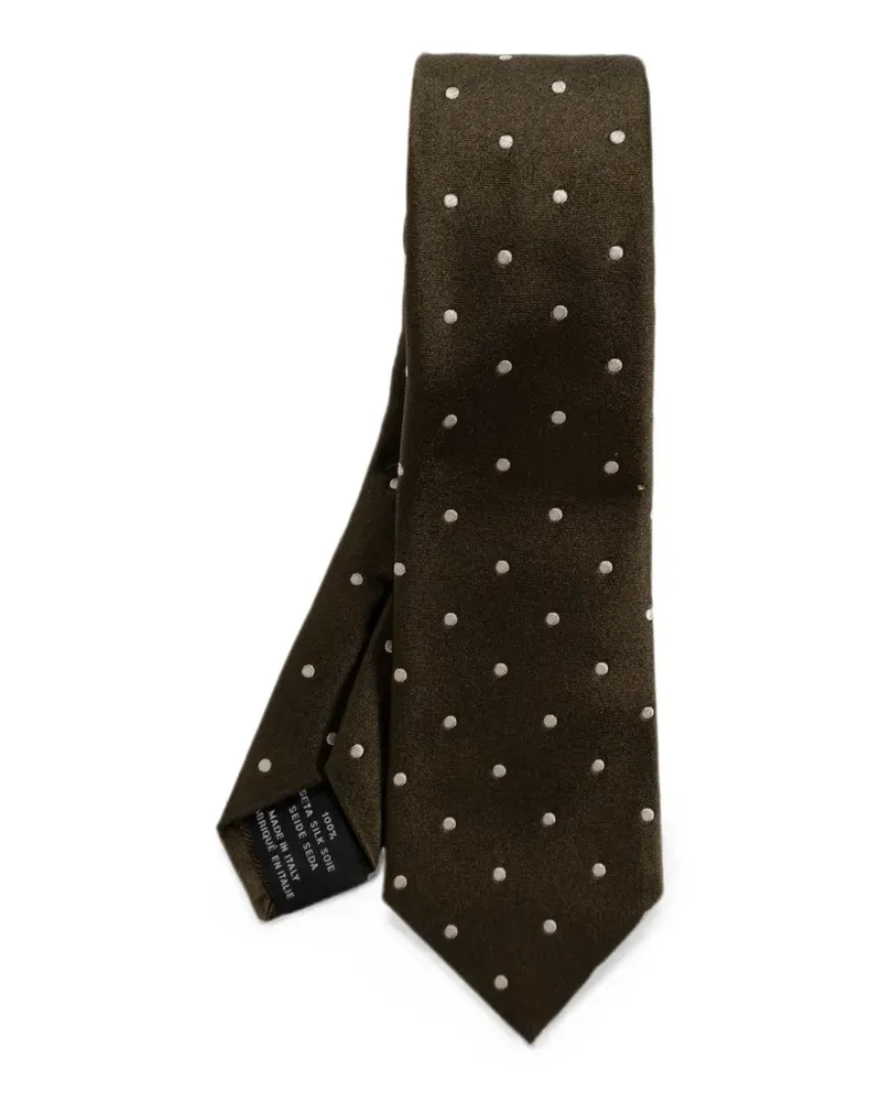 Tom Ford Seidenkrawatte mit Polka Dots - Grün Grün