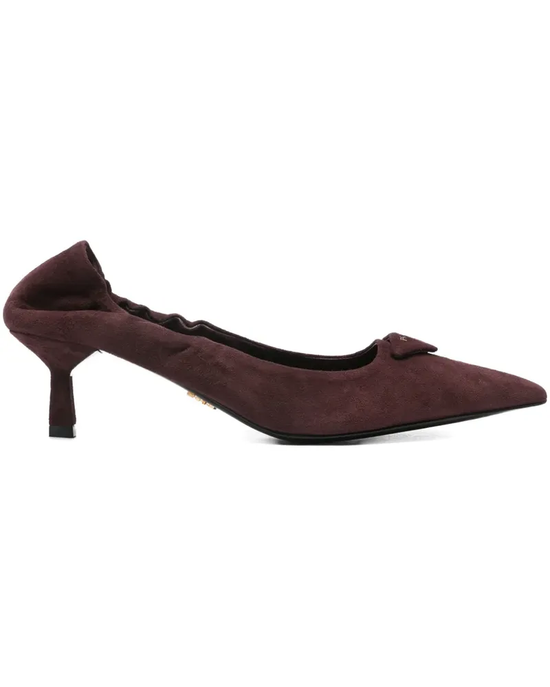 Prada pointed-toe kitten-heel pumps - Rot Rot