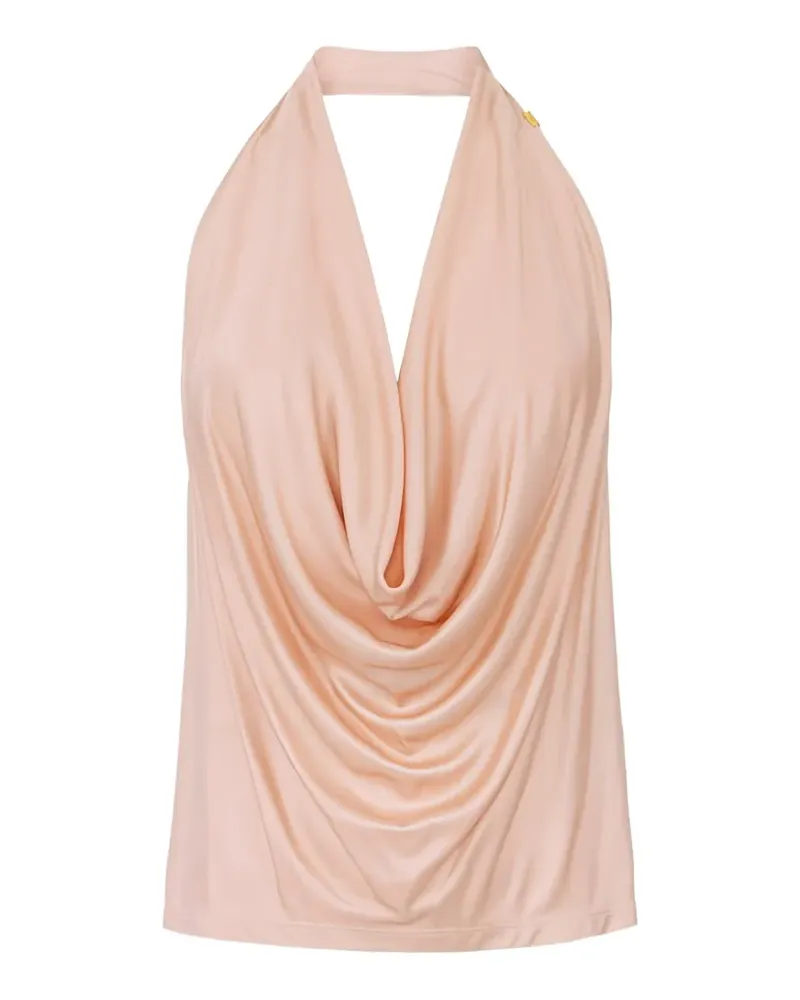 Elisabetta Franchi halter-neck drape top - Nude Nude