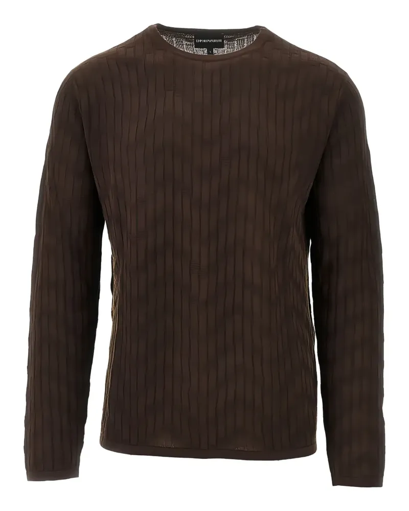 Emporio Armani Gerippter Pullover - Braun Braun