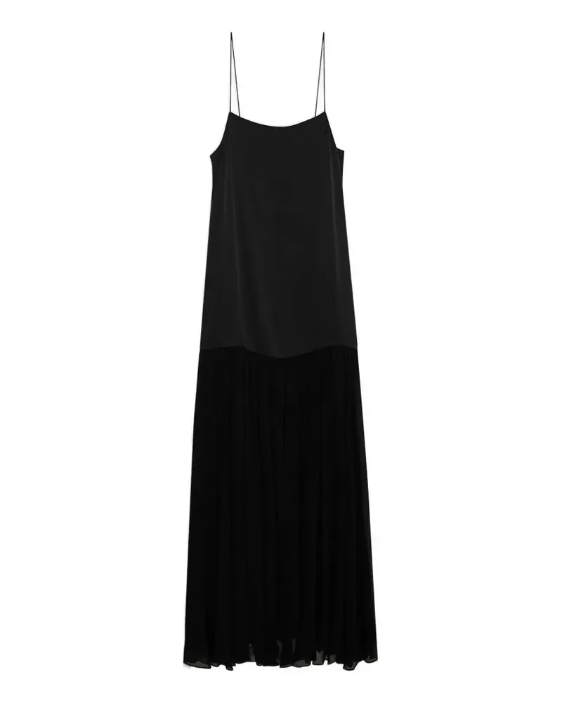 Anine Bing Clementine Maxikleid mit Falten - Schwarz Schwarz