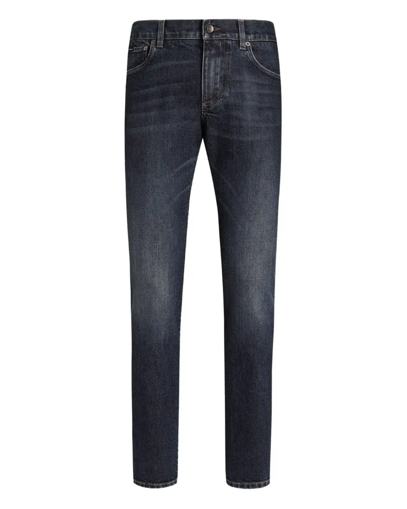 Dolce & Gabbana Jeans mit Logo-Schild - Blau Blau