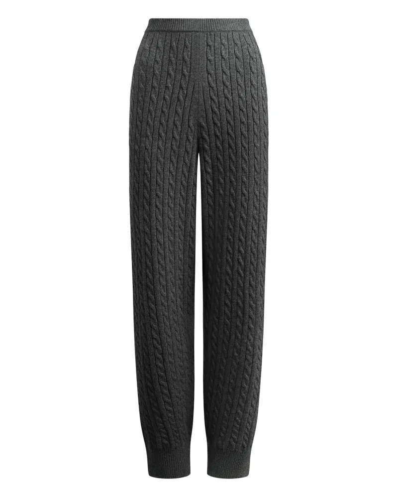 12 STOREEZ Rye Hose mit Zopfmuster - Grau Grau
