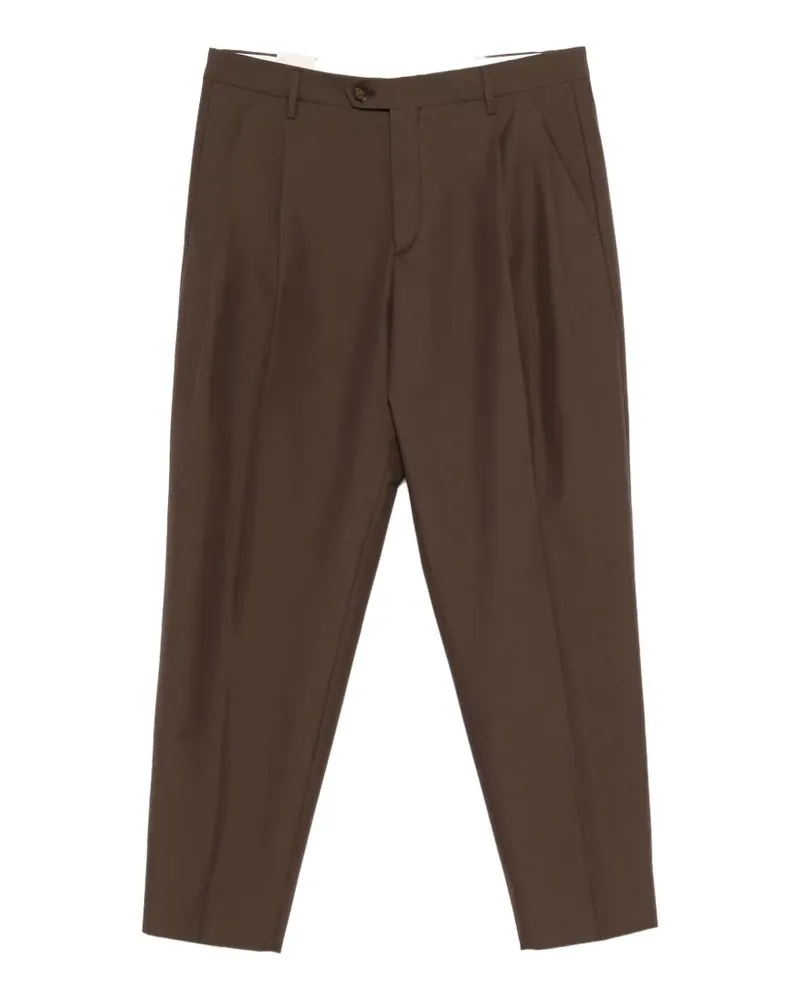Briglia 1949 Arnos pleated pressed-crease trousers - Braun Braun