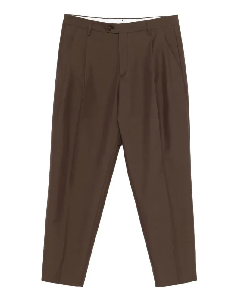 Briglia 1949 Arnos pleated pressed-crease trousers - Braun Braun