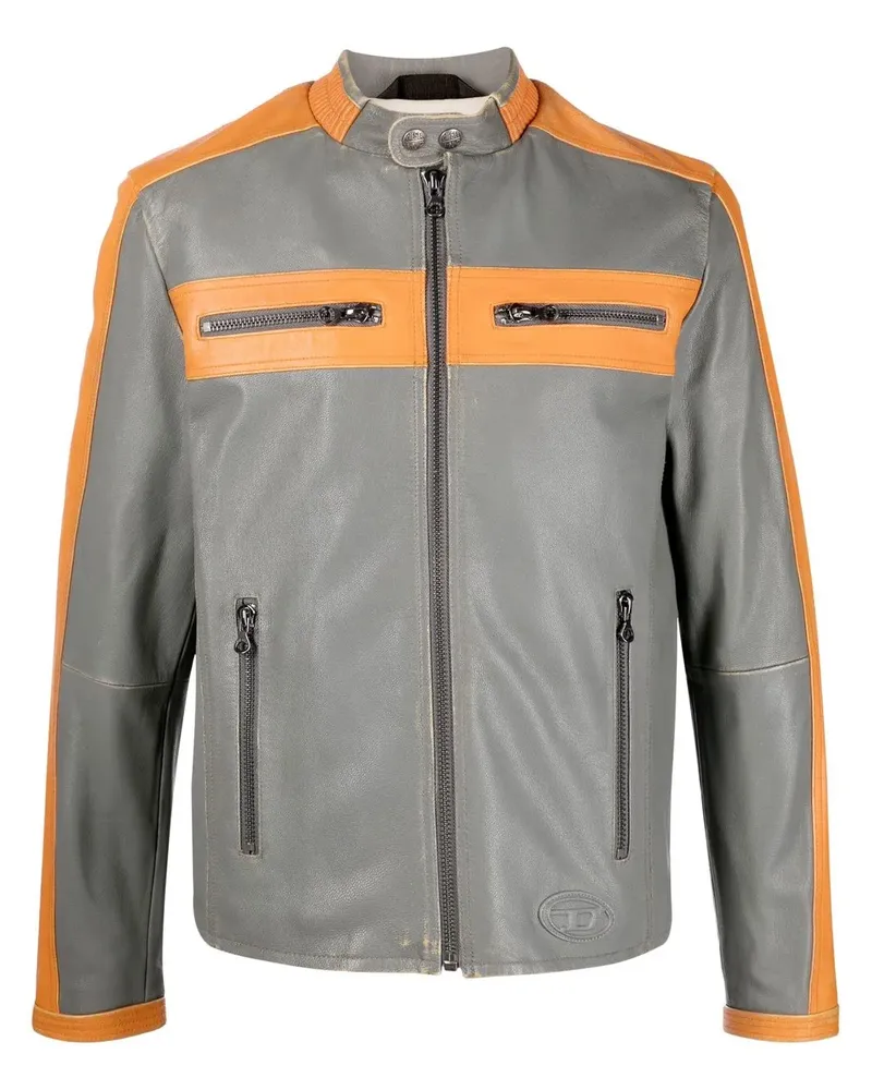 Diesel Jacke mit Kontrasteinsätzen - Grau Grau