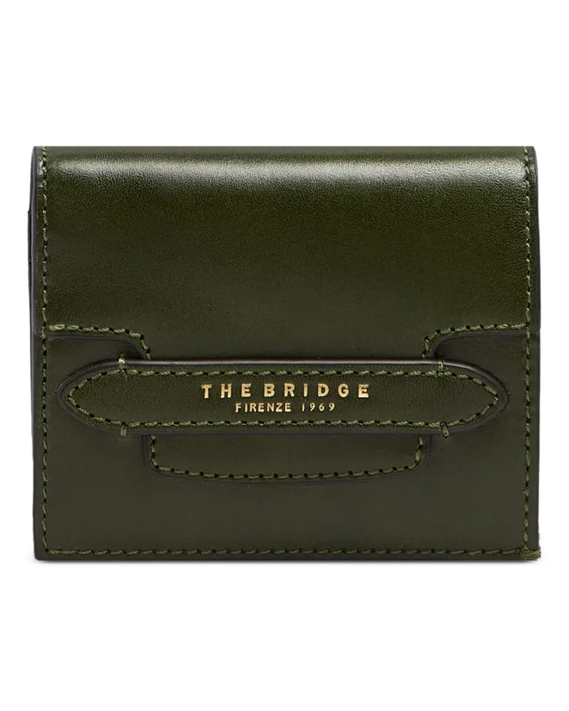 The Bridge logo-stamped leather wallet - Grün Grün