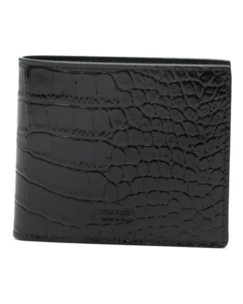 Tom Ford crocodile-embossed leather wallet - Schwarz Schwarz