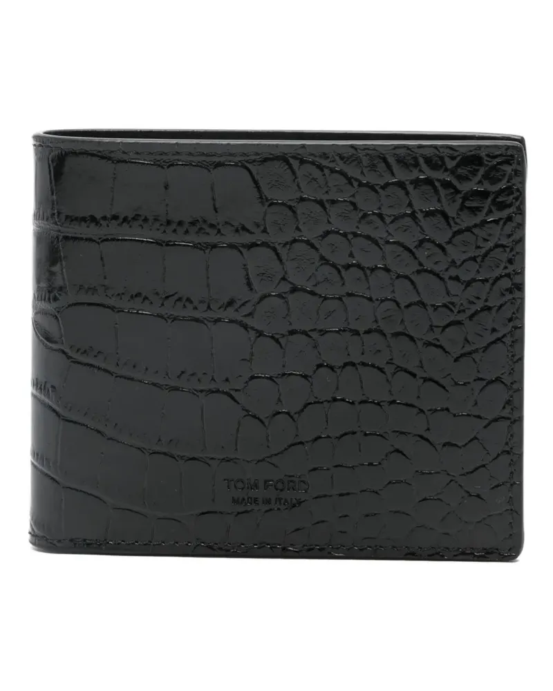 Tom Ford crocodile-embossed leather wallet - Schwarz Schwarz