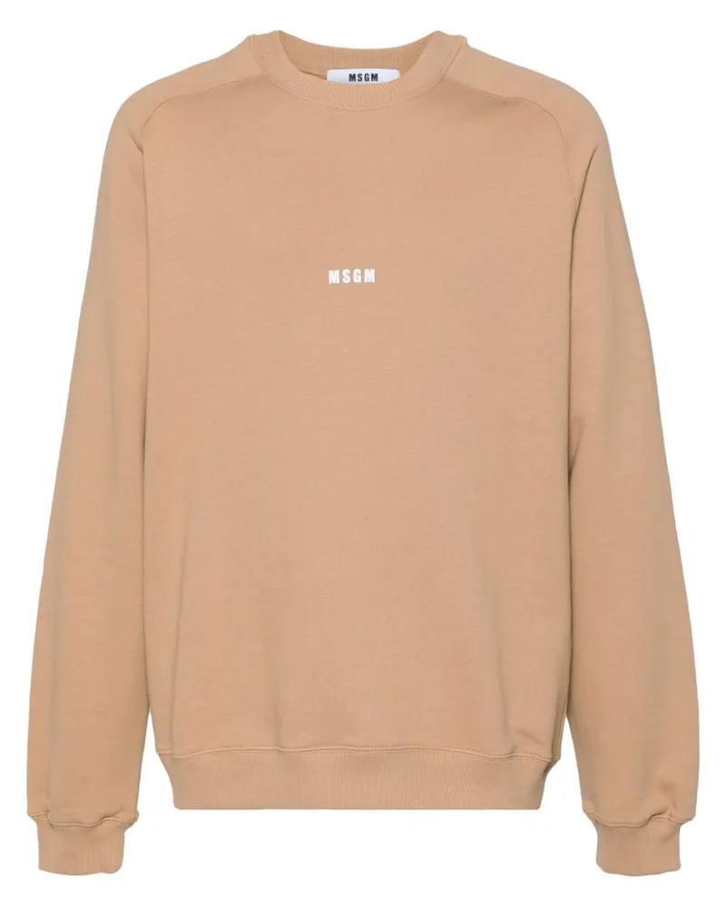 MSGM Sweatshirt mit Logo-Print - Braun Braun
