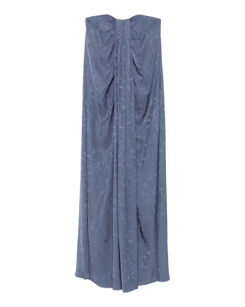 Joseph Schulterfreies Mia Maxikleid aus Leo-Jacquard - Blau Blau