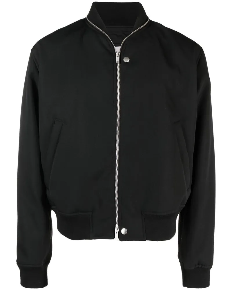 Jil Sander Bomberjacke mit Reißverschluss - Schwarz Schwarz