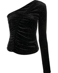 Patrizia Pepe Asymmetrisches Kleid mit Glitter Schwarz