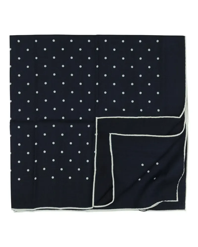 Destin polka-dot wool scarf - Blau Blau