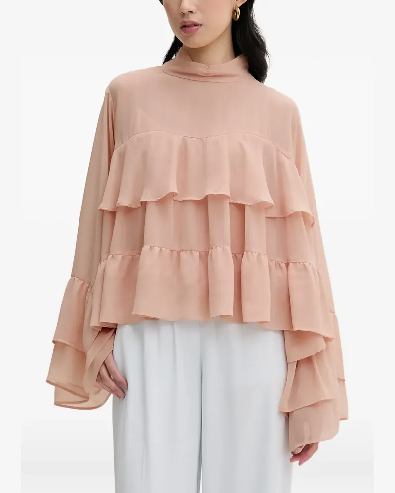 Gestuz GZchiffany Bluse mit Stehkragen - Rosa Rosa