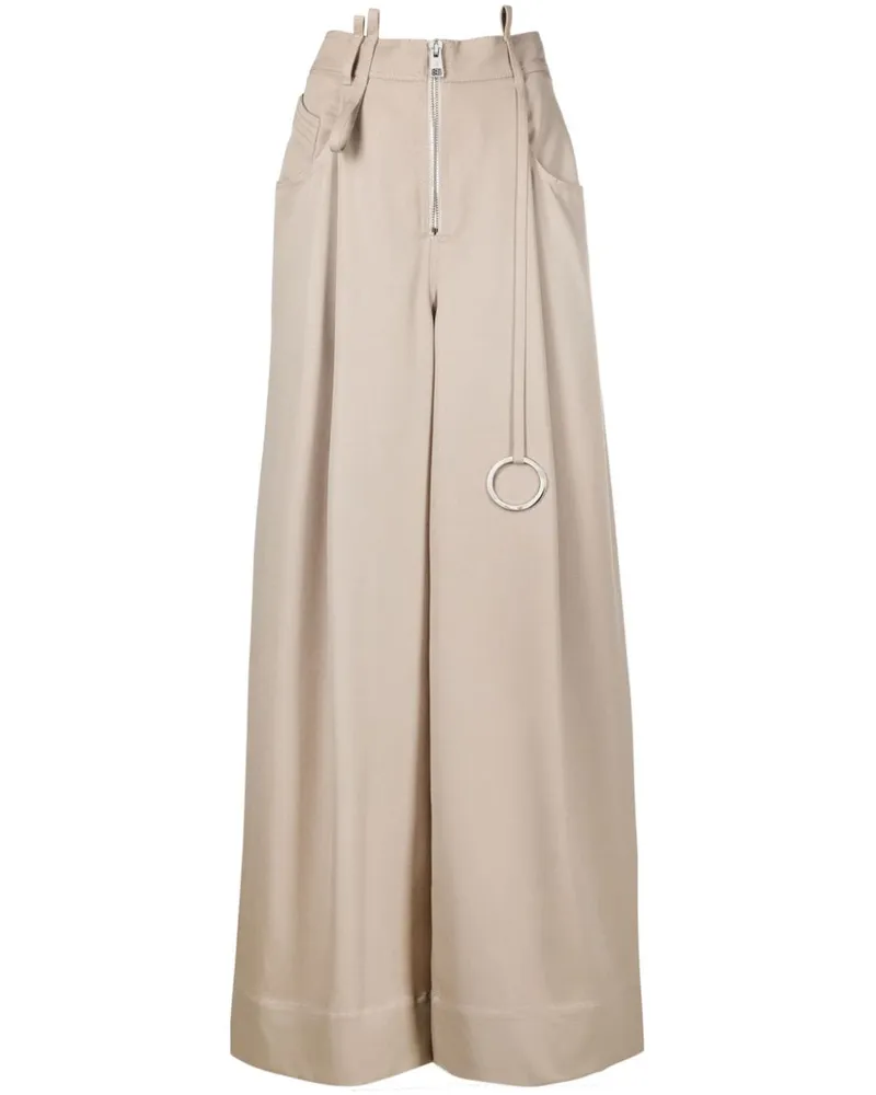 ATTICO Palazzohose mit Logo-Ring - Braun Braun