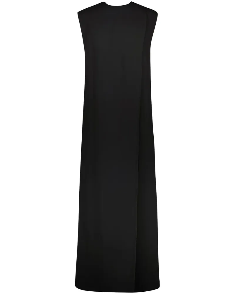 Yves Salomon Maxikleid aus Seide - Schwarz Schwarz