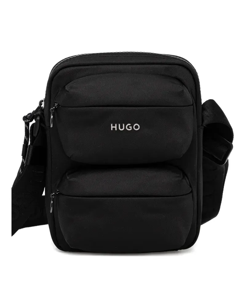 HUGO BOSS zip pocket messenger bag - Schwarz Schwarz