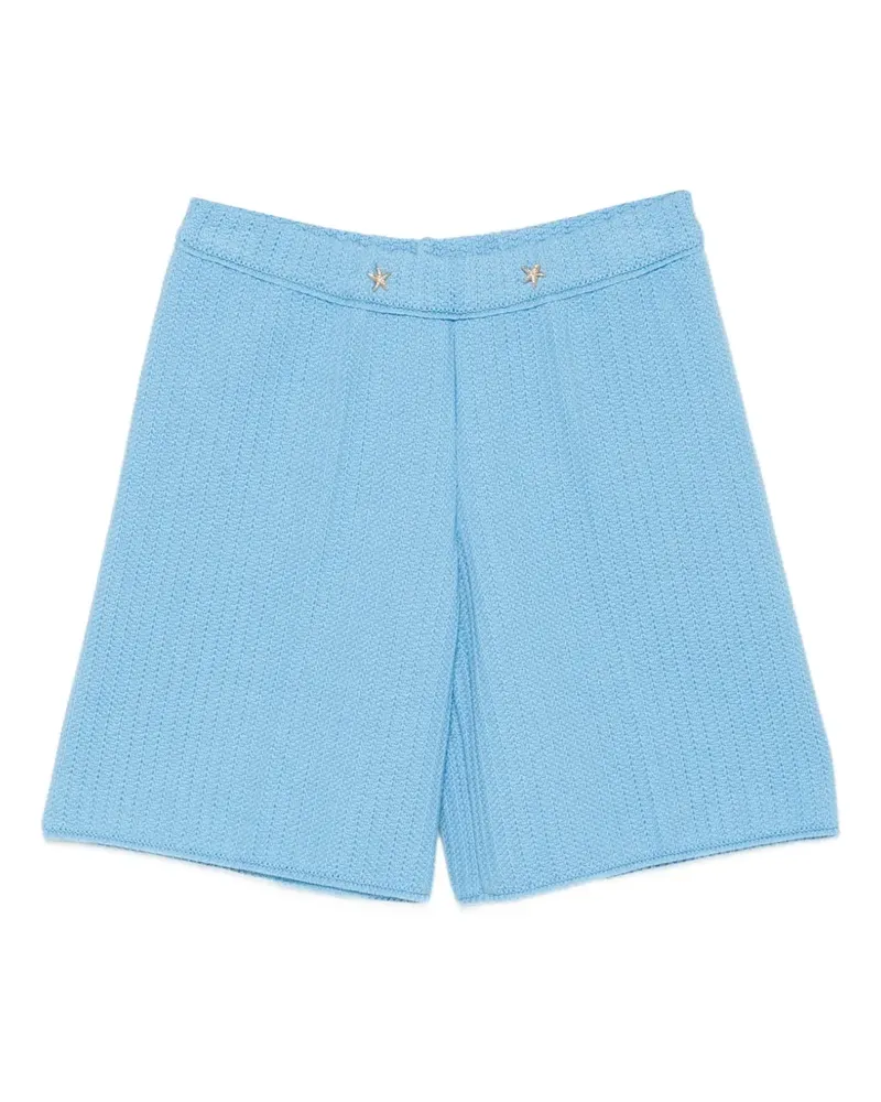 NEERA Strukturierte Shorts mit Sternmotiv - Blau Blau