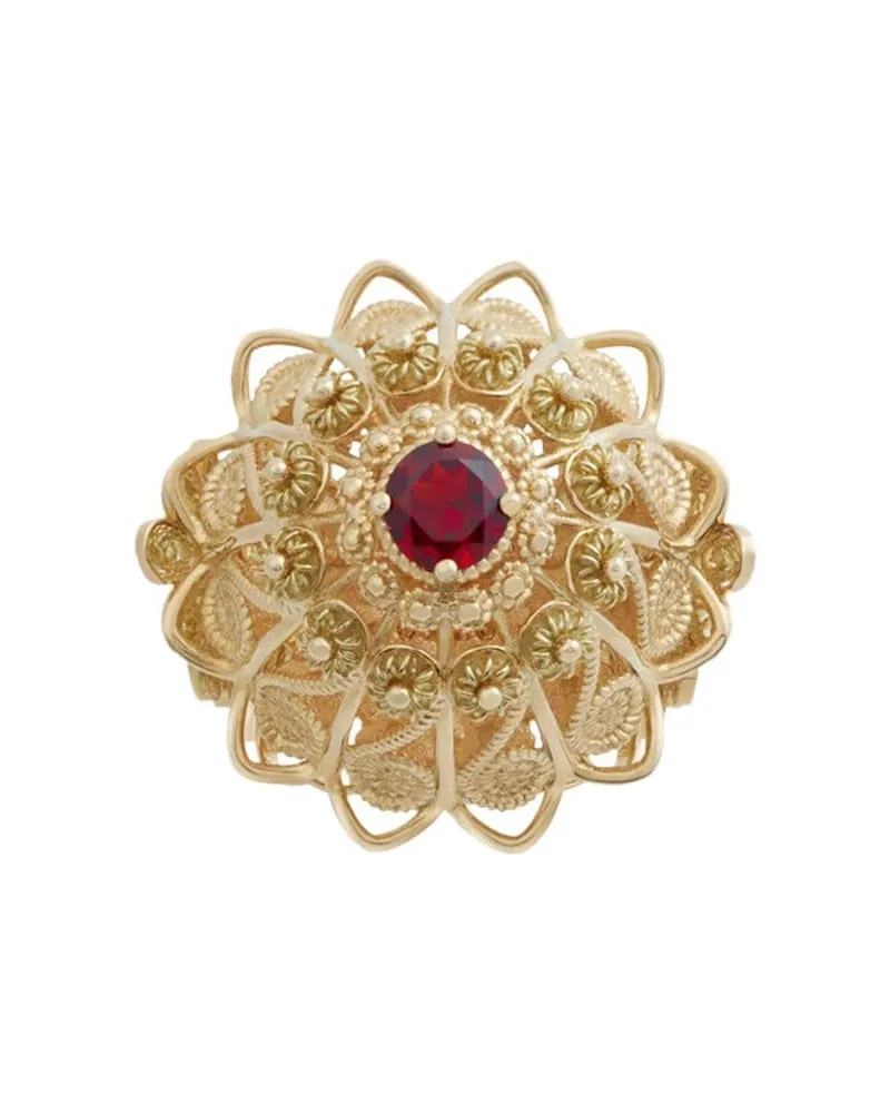 Dolce & Gabbana 18kt Filigree Gelbgoldring mit Rhodolith Gold