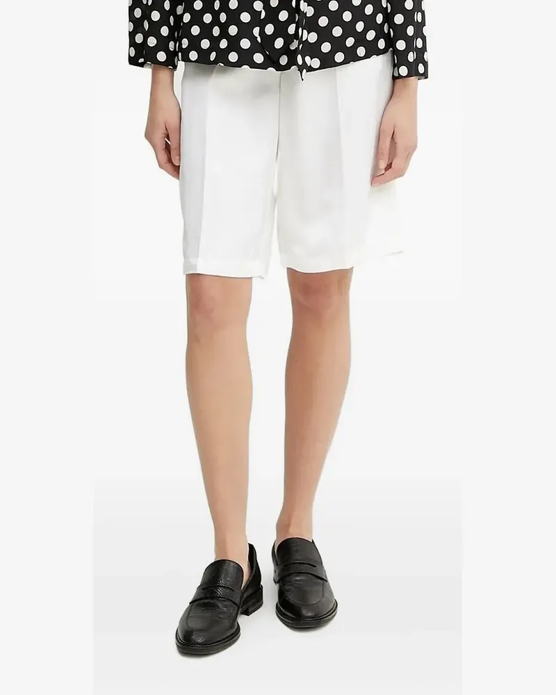 HUGO BOSS Leinenshorts mit Stretchbund - Weiß Weiß