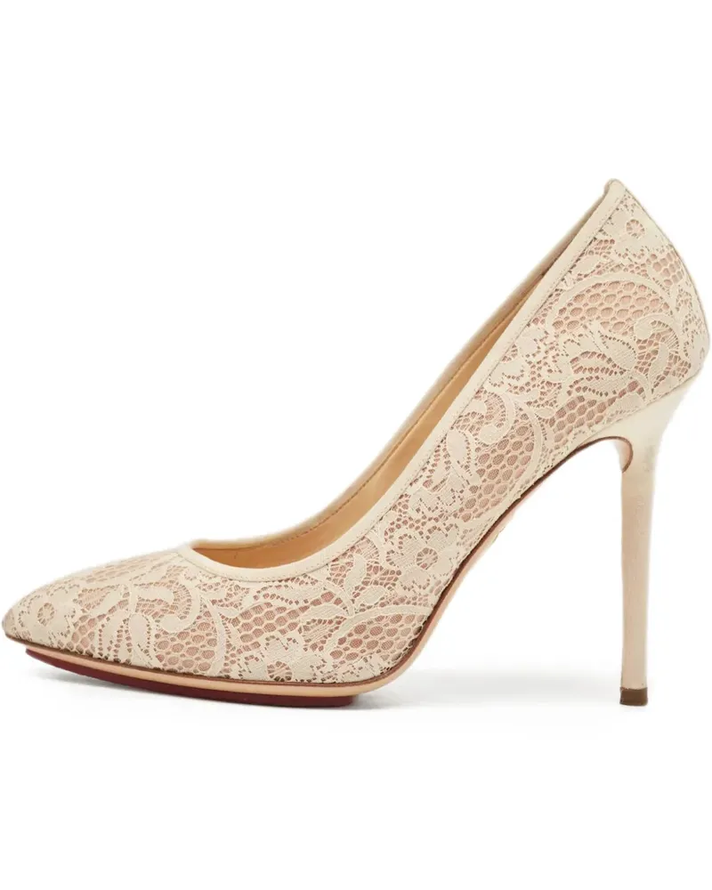 Charlotte Olympia Pre-owned Monroe Stiletto-Pumps mit Spitze - Nude Nude