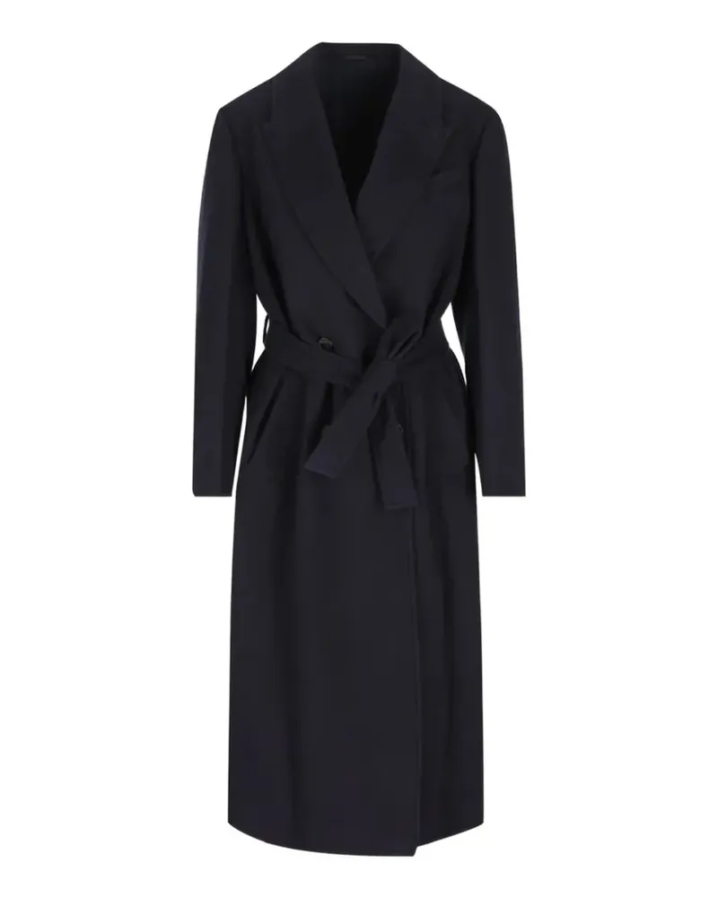 Brunello Cucinelli Doppelreihiger Mantel mit Gürtel - Blau Blau