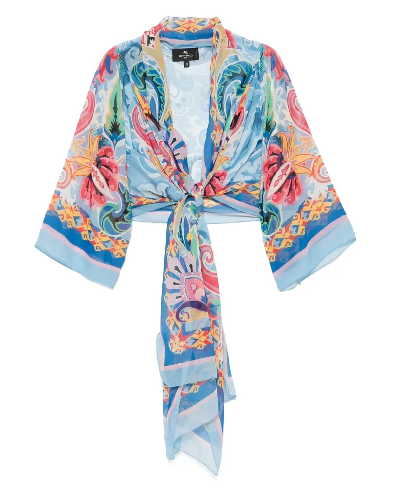 Etro Jacke mit Paisleymuster - Blau Blau