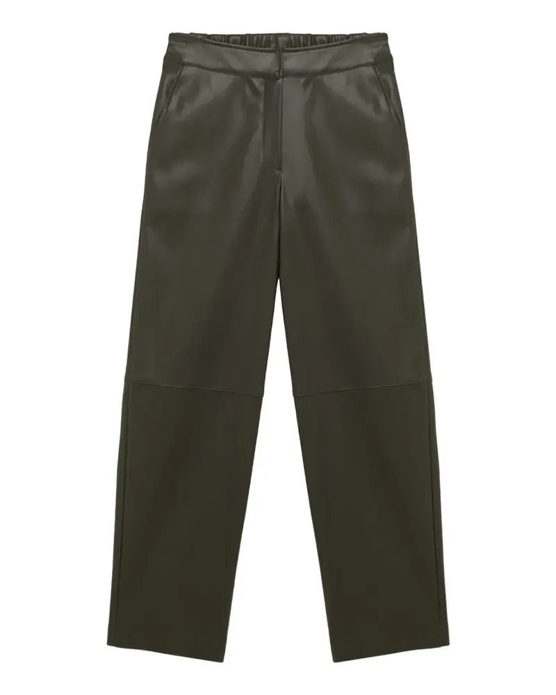Alpha Studio elasticated-waistband straight-leg trousers - Grün Grün
