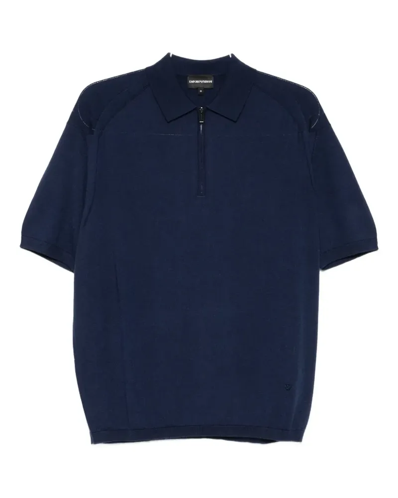 Emporio Armani Poloshirt mit Reißverschluss - Blau Blau