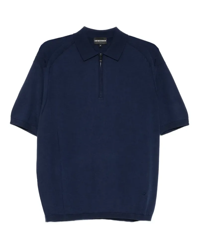 Emporio Armani Poloshirt mit Reißverschluss - Blau Blau