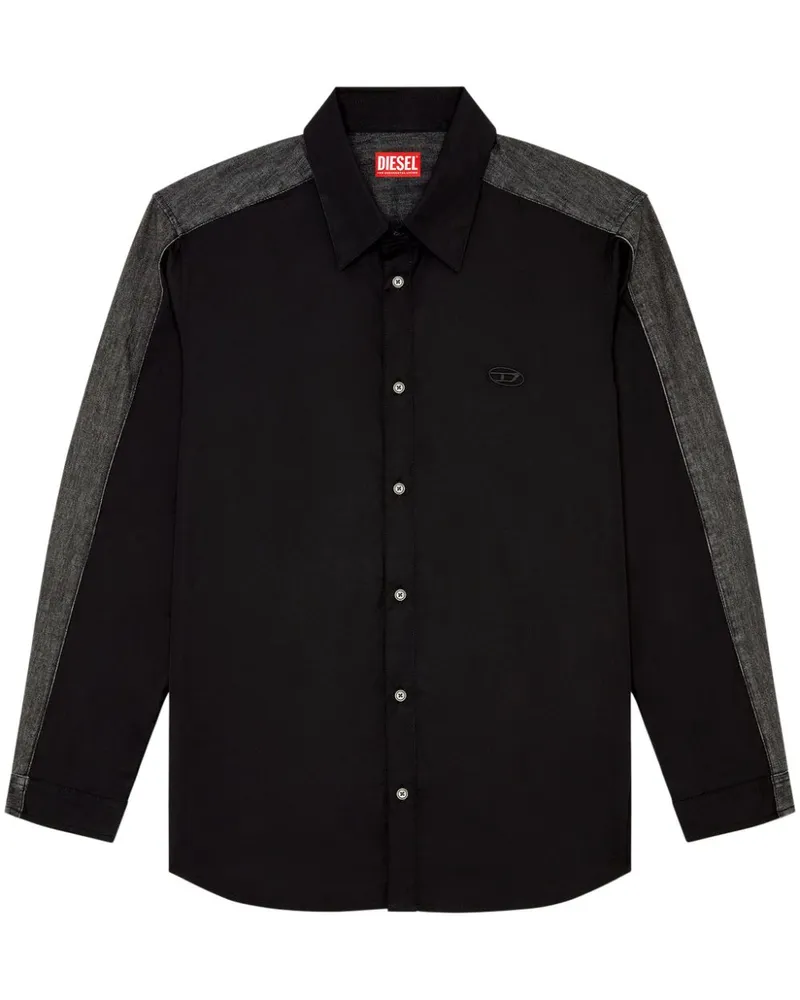 Diesel S-Simply-DNM Hemd - Schwarz Schwarz