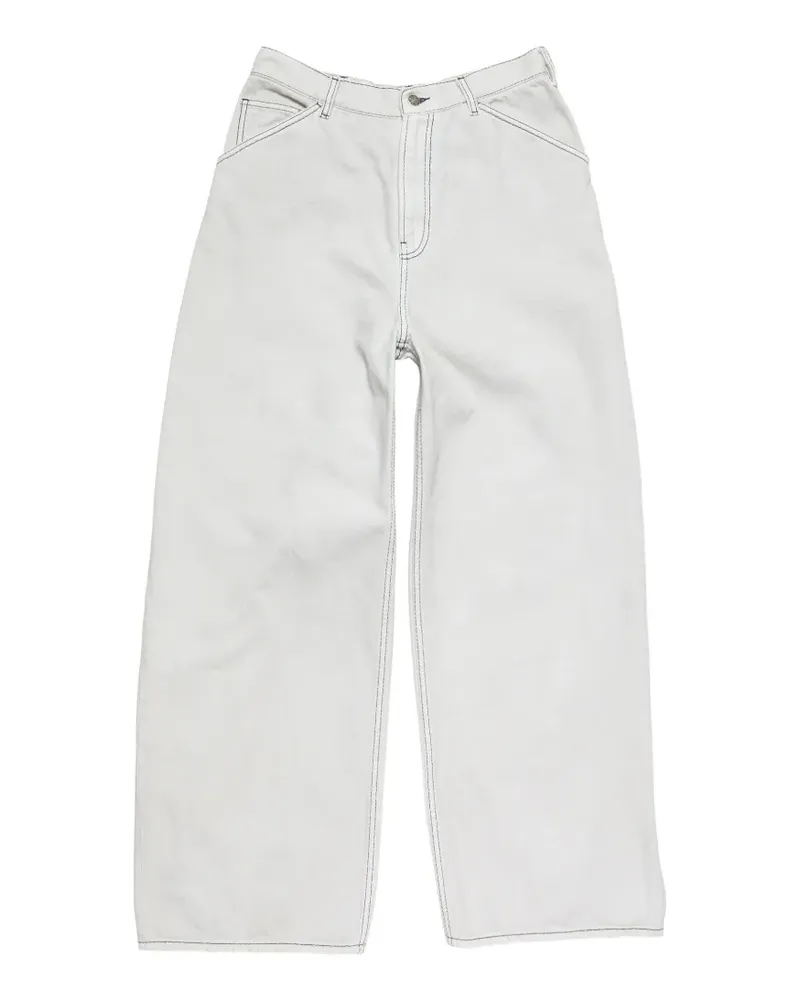 Acne Studios bow-embroidered trousers - Weiß Weiß
