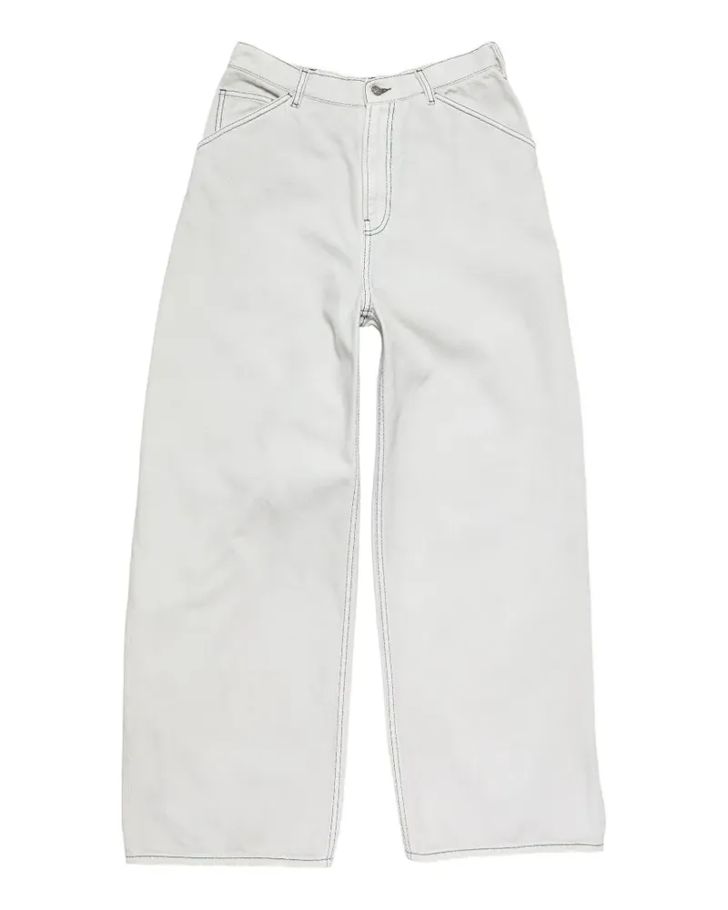 Acne Studios Hose mit Schleifenstickerei - Weiß Weiß