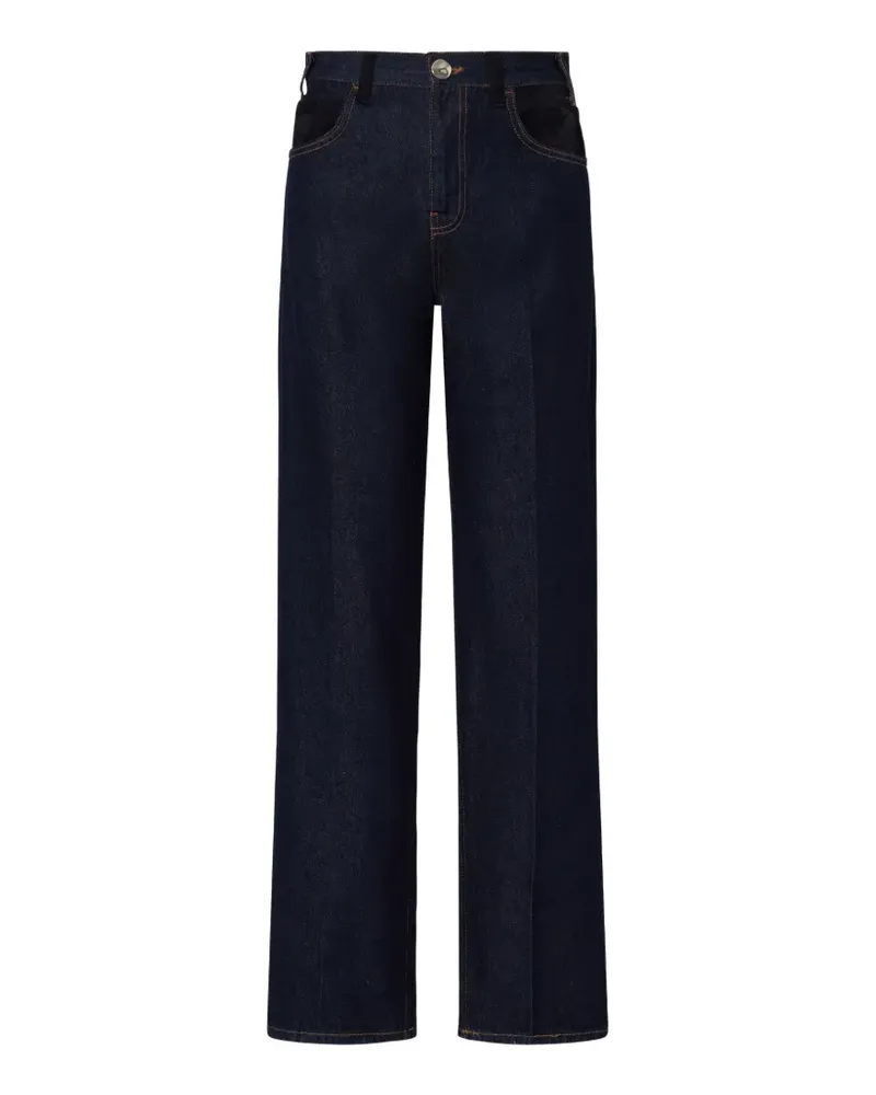 Liu Jo straight jeans with fabric details - Blau Blau