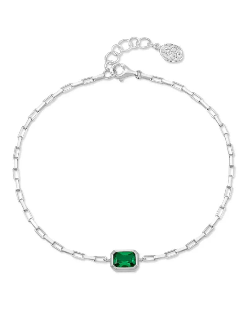 Dower & Hall Octagon Humbug Paperclip Armband - Silber Silber