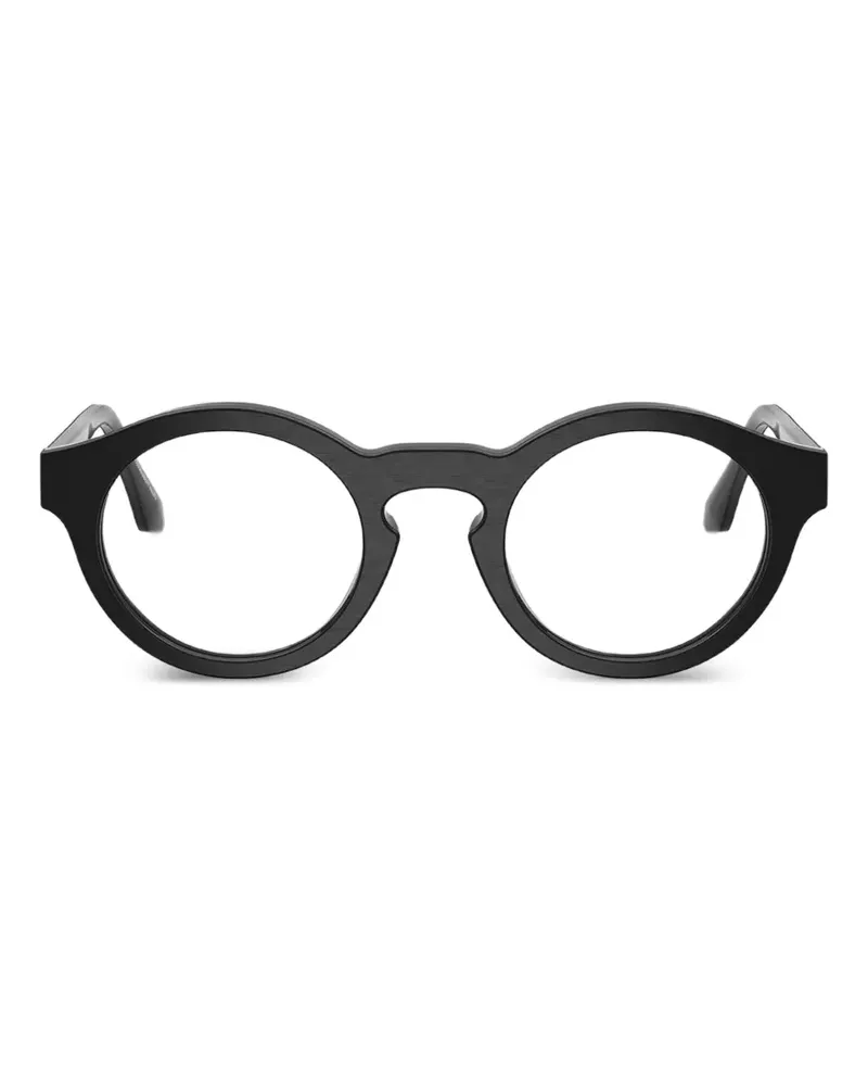 Giorgio Armani Brille mit rundem Gestell - Schwarz Schwarz